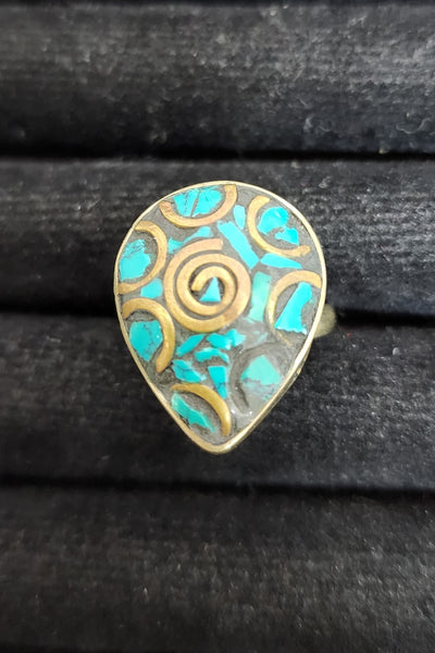 Mosaic Ring - Teardrop