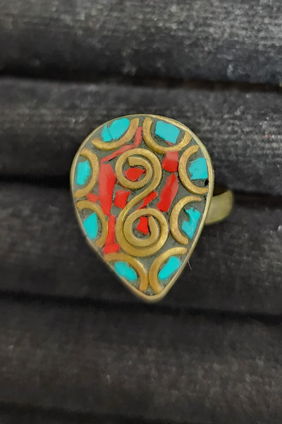 Mosaic Ring - Teardrop