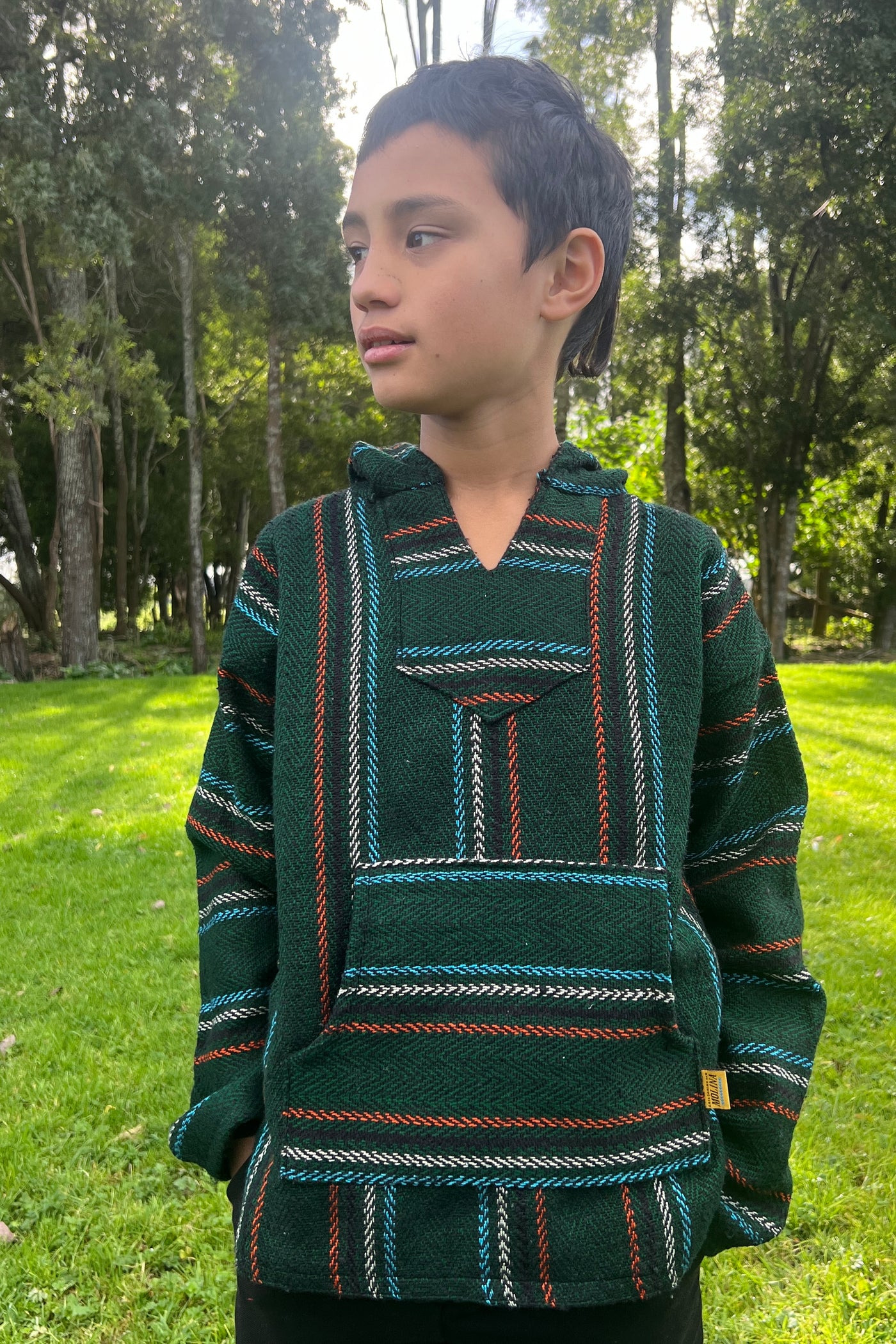 Kids Baja Hoodie - Wild Green