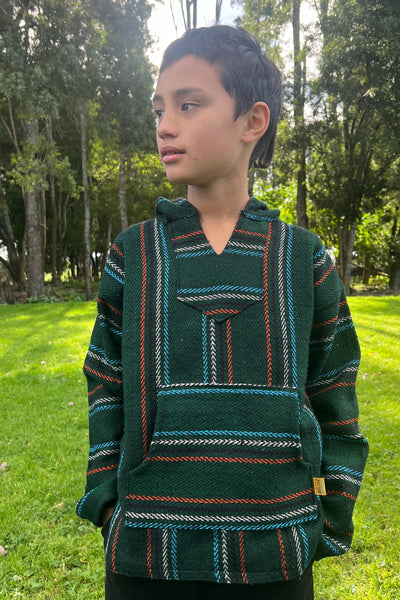 Kids Baja Hoodie - Wild Green