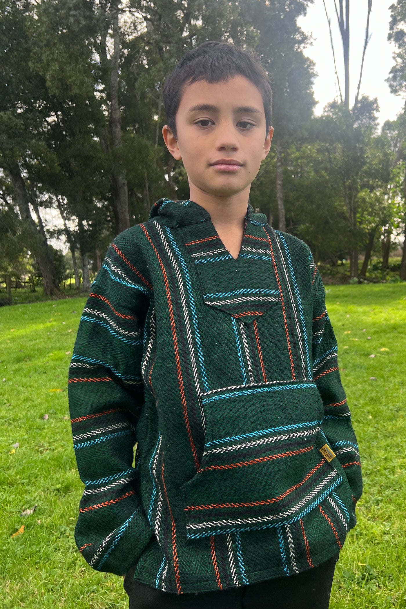 Kids Baja Hoodie - Wild Green