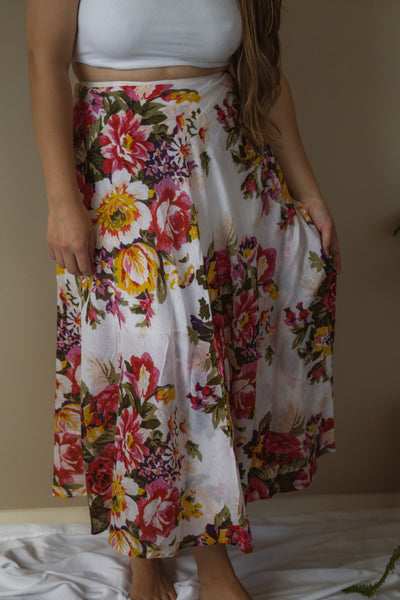 Floral Wrap Skirt