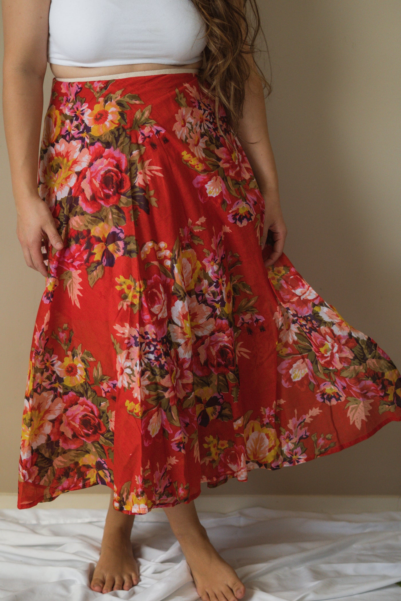 Floral Wrap Skirt