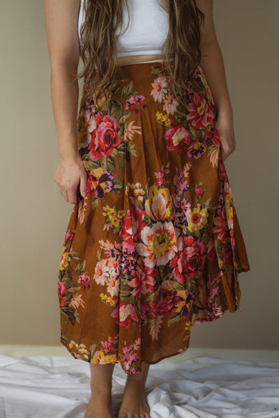 Floral Wrap Skirt