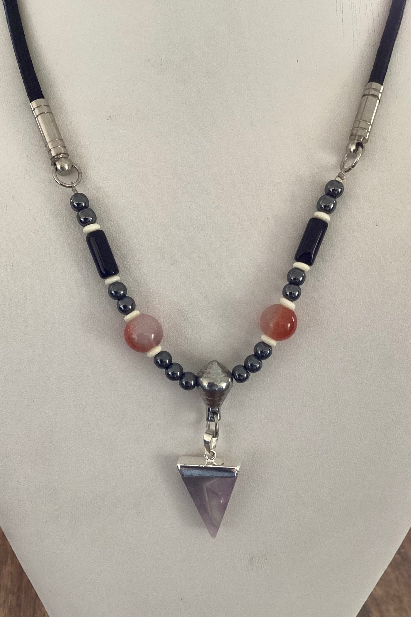 Triangle Crystal Beaded Necklace