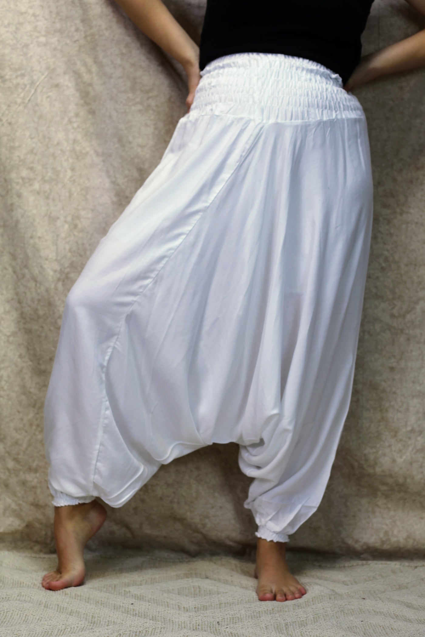 Plain Harem Pants-Plus Size