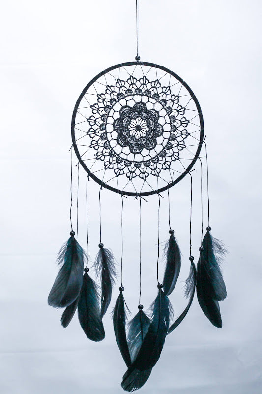 Large Lace & Feathers Dreamcatcher