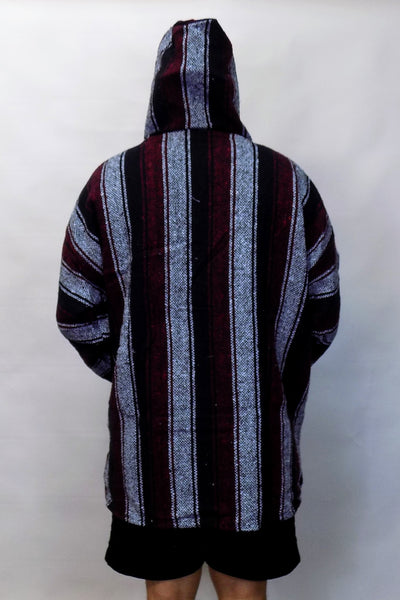 Baja Hoodie - Maroon Stripe