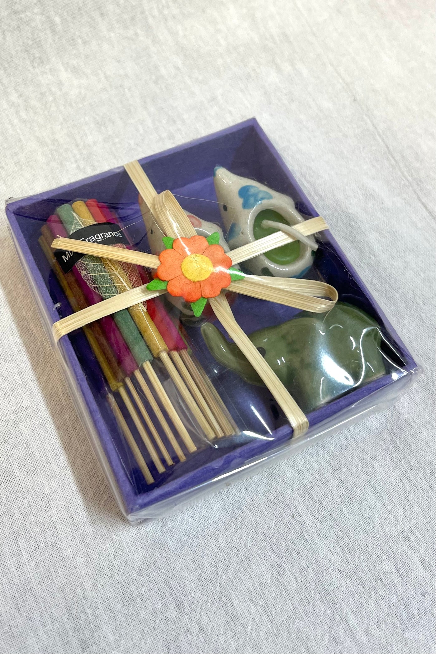 Elephant Candle & Incense Gift Box