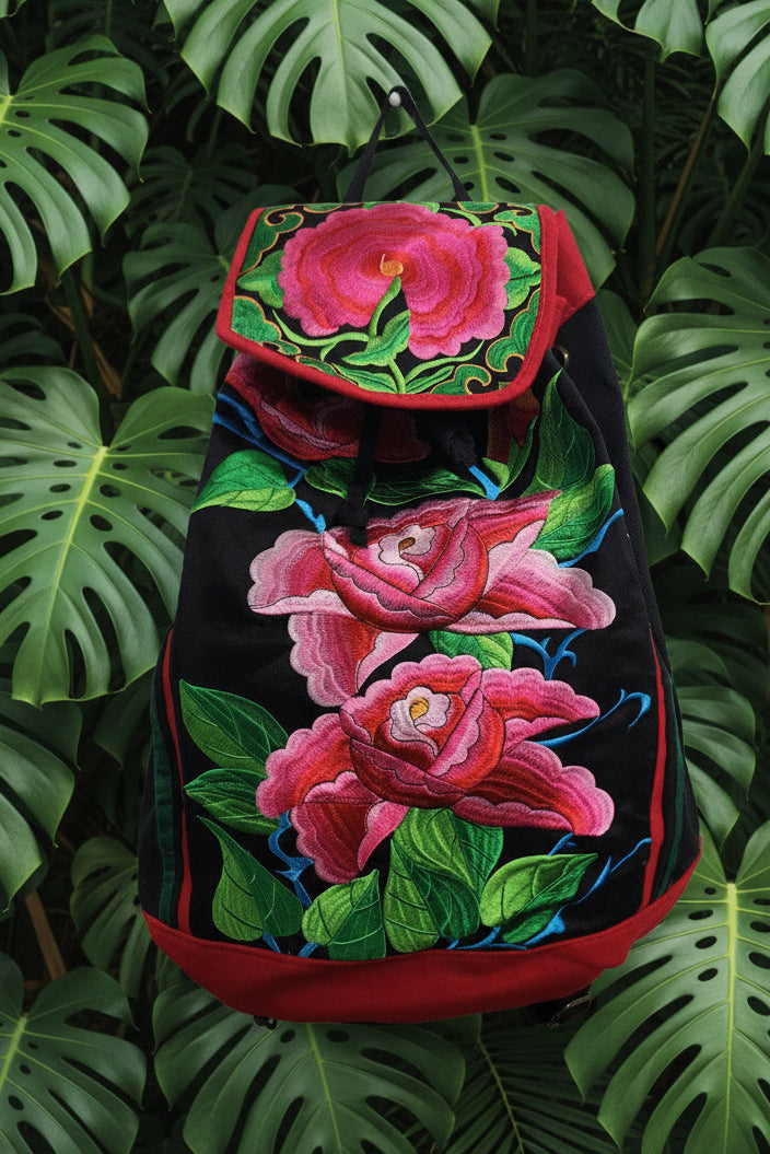 Large Embroidered Backpack