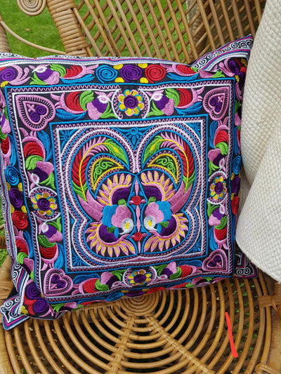 Embroidered Floral Throw Pillowcases