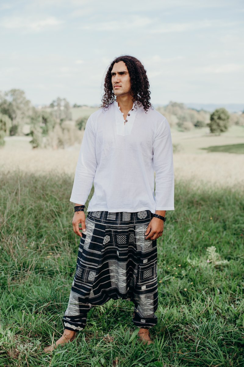 Geo Cotton Harem Pants