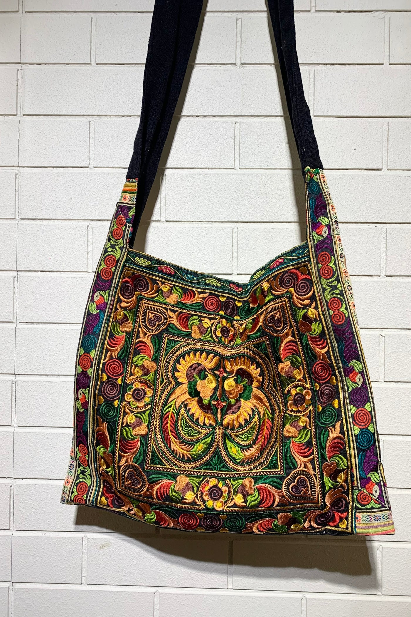 Embroidered Boho Side Bag