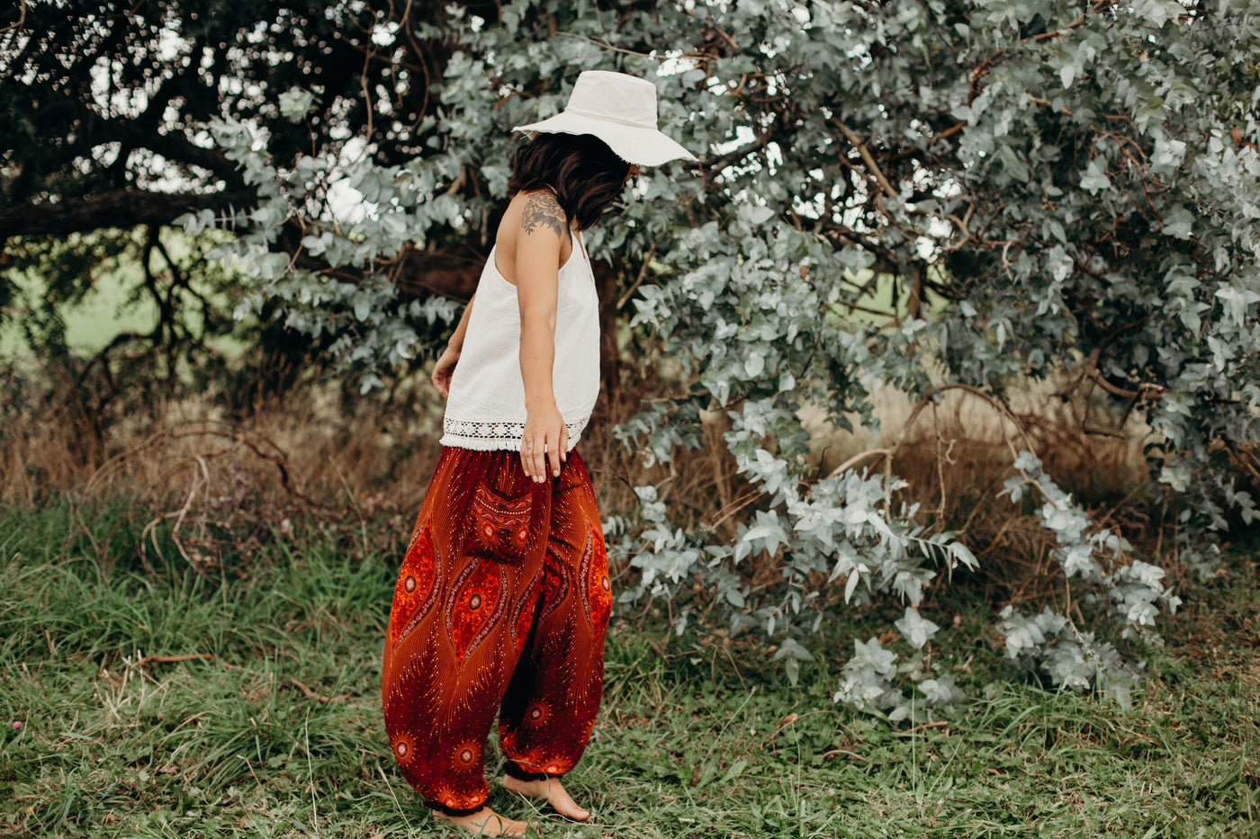 Wide Brimmed Cotton Hat