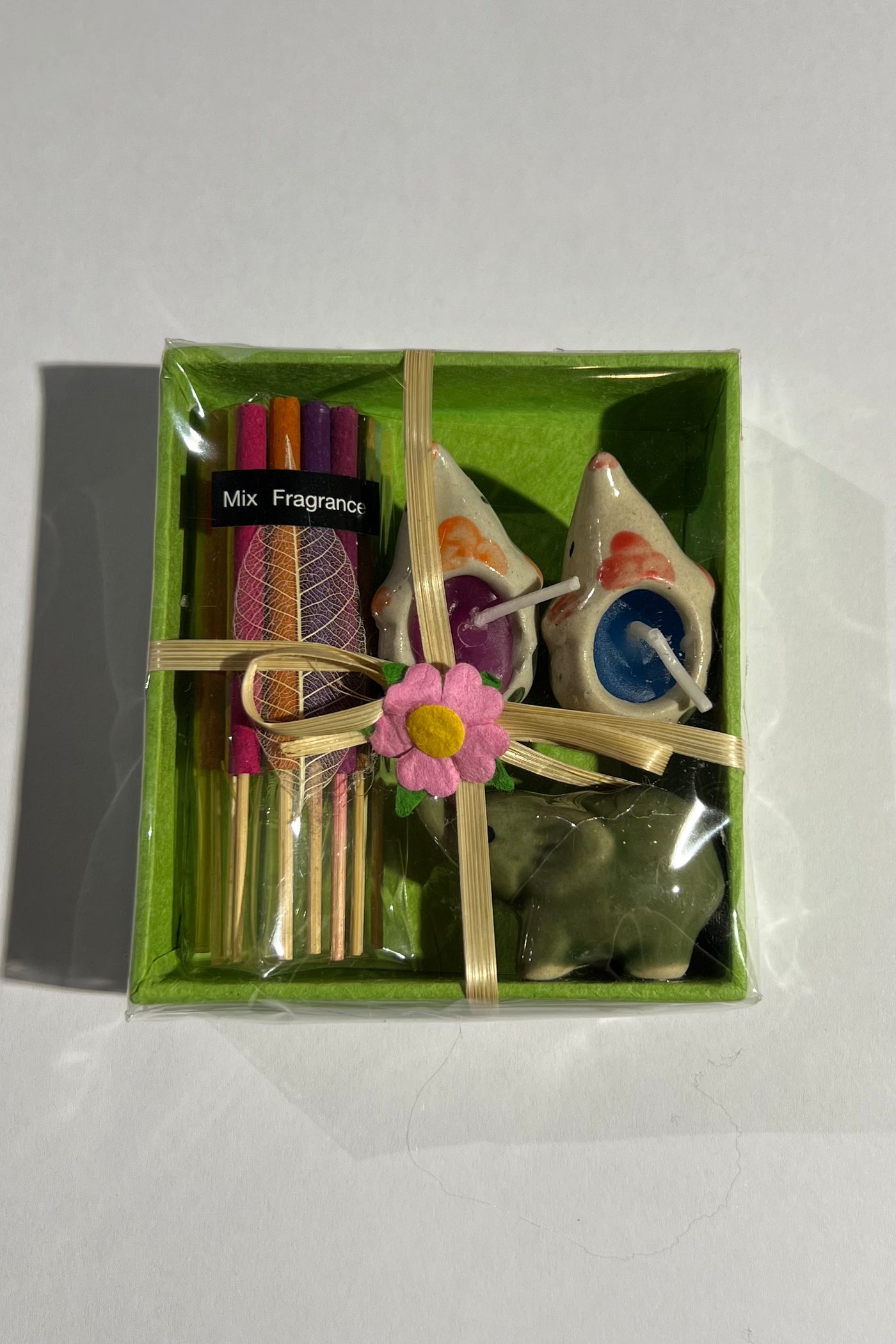 Elephant Candle & Incense Gift Box