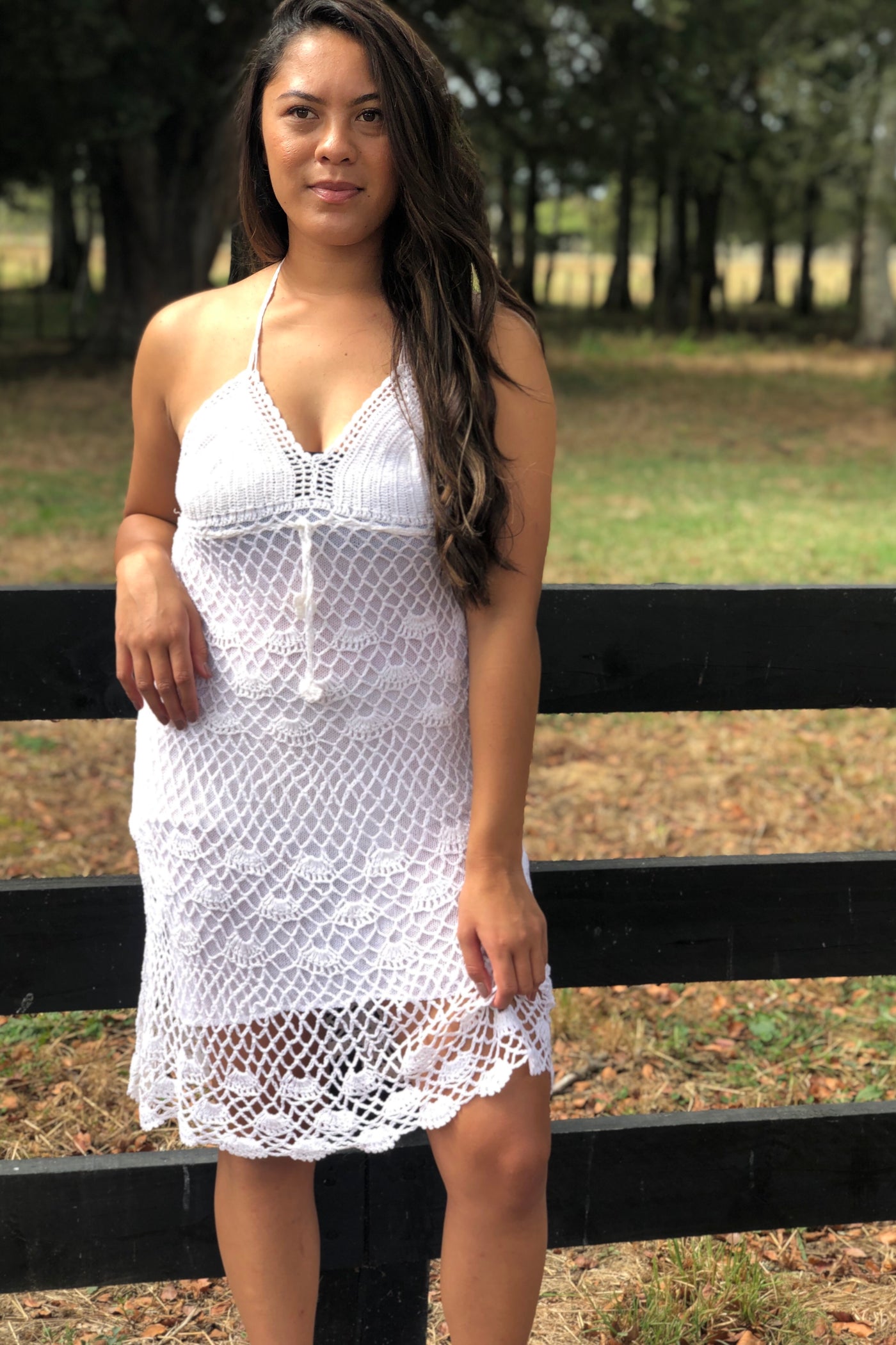 Crochet Tie Up Dress