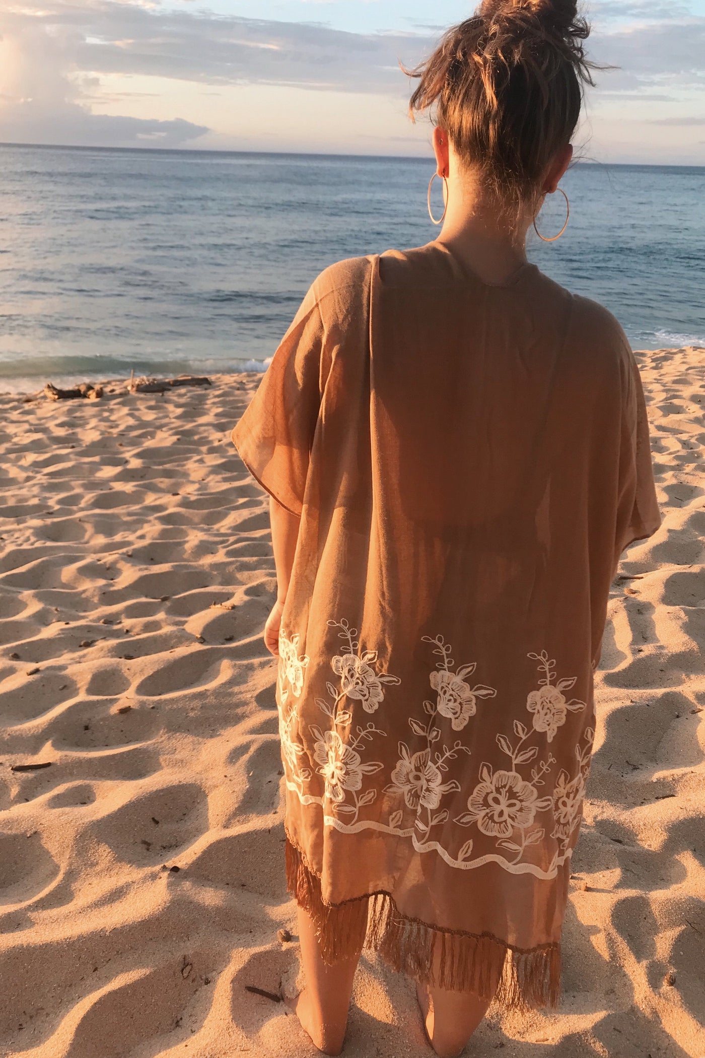 Gardenia Embroidered Kimono